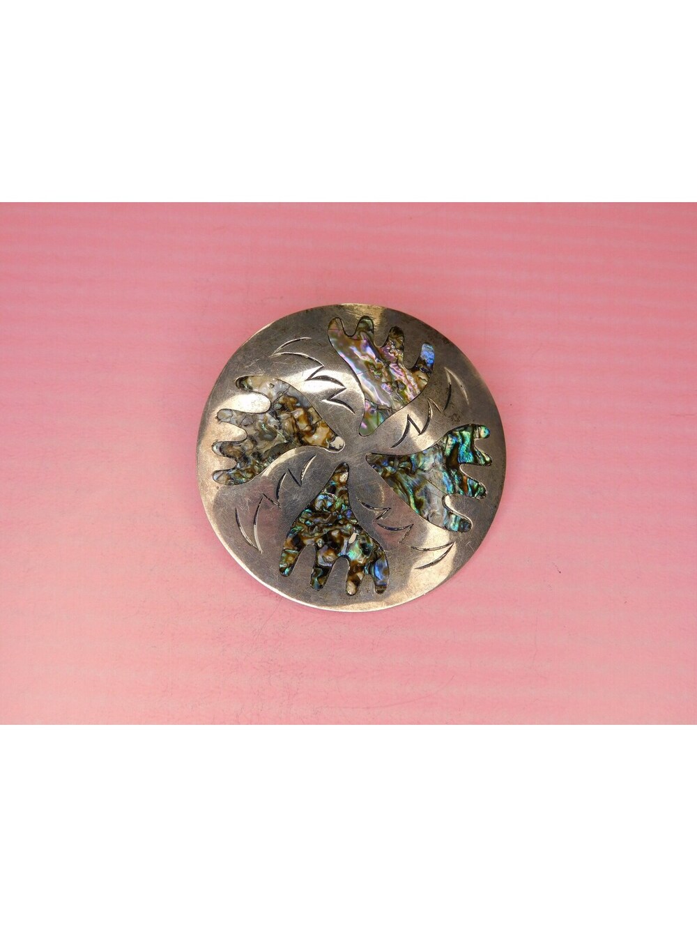 Vintage 3 Bell Sterling Abalone Mexico - 925 Pin